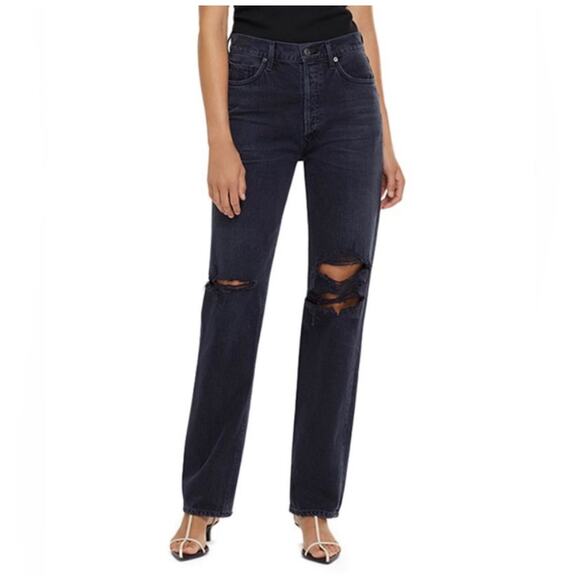 AGOLDE Los‎ Angeles Black Distressed Jeans ( 26 ) - Picture 1 of 6